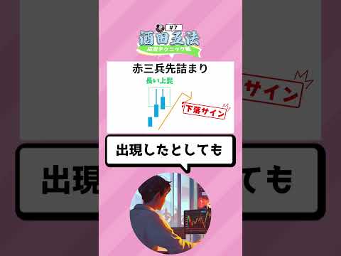 赤三兵先詰まりは知ってますか？【酒田五法】( ローソク足 / 株/ FX / チャート / 投資 ) #shorts