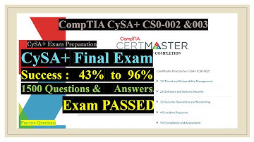 CySA+ Practice Questions | CompTIA CySA+ Final  Exam Questions | Cysa+ Dumps | Exam # 1.