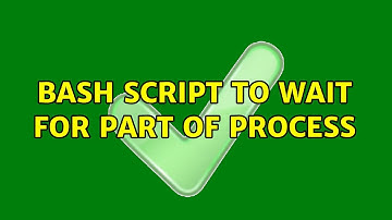 Bash Script to Wait for Part of Process