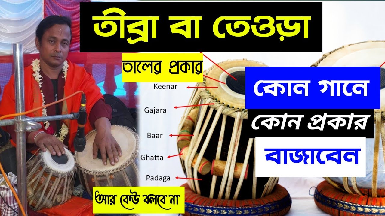 কোন গানে কোন প্রকার ব্যবহার করবেন | তেওড়া তালের প্রকার | Teora taal in Tabla | Tabla lesson