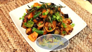 የፃም ጥብስ Yetsom Tibs Healthy Vegan Fried Eggplanttibs