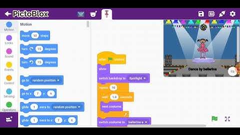 Ballerina dance and a amazing quiz on pictoblox for codevour 2021