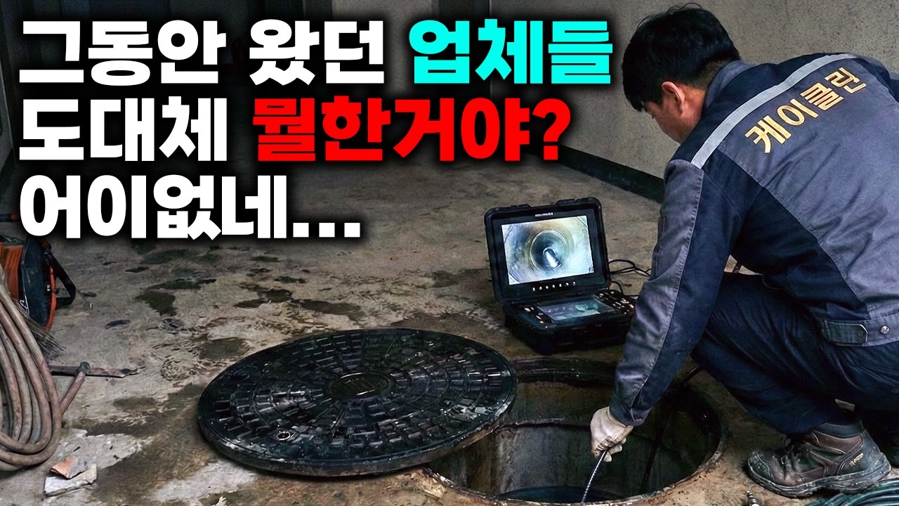 하수구 내시경 덕분에 자주 막히던 원인을 드디어 파악했습니다. (398화) | 하수구공식티비
