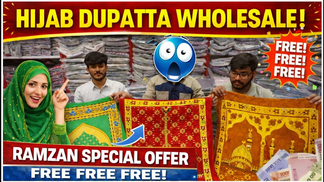 🎉 Ramzan Dhamaka Offer | Hijab Dupatta FREE Deal | AG Dupatta House Hyderabad #hijab #hijabdupatta 
