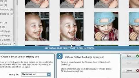 Backing up photos with Picasa