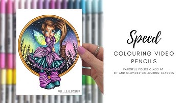 Speed Colouring: Markers + Copic Fanciful Folds Class