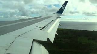 Air New Zealand over The Kingdom of Tonga...