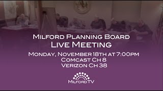 Planning Board Meeting: November 19, 2025