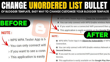 How to change Unordered list icon in Blogger Template?|How to change unordered list bullets in HTML?