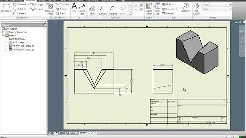 Autodesk Inventor - Intro to Drawings and Dimensioning Parts