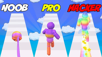 Rope-Man Run - NOOB vs PRO vs HACKER