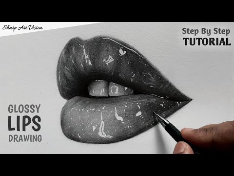 Glossy Lip Drawing