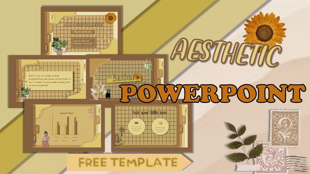 Aesthetic Template PPT #2 | BROWN TEMPLATE | SIMPLE |Template Free Download  - YouTube