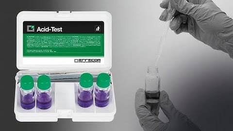 Refrigeration oil acid test