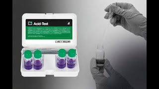 Refrigeration oil acid test