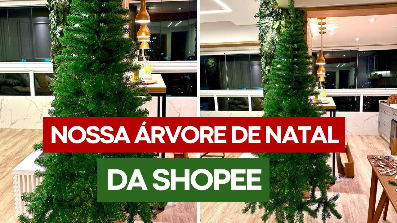 ÁRVORE DE NATAL DA SHOPEE - DEMOREI MAS MONTEI A ÁRVORE #comprinhas #natal #shopee