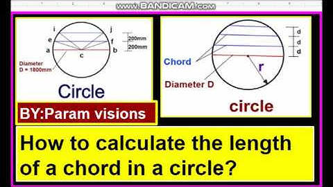 How to calculate chord length in a circle?/ Calculation procedure of length of a chord in a circle.