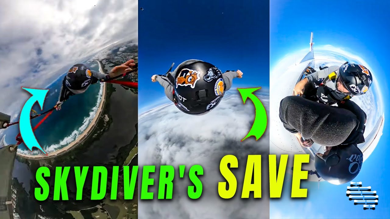 Skydiver’s Close Call While Activating Reserve Parachute After a Mid ...