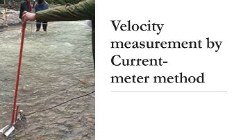measurement of velocity by currentmeter method