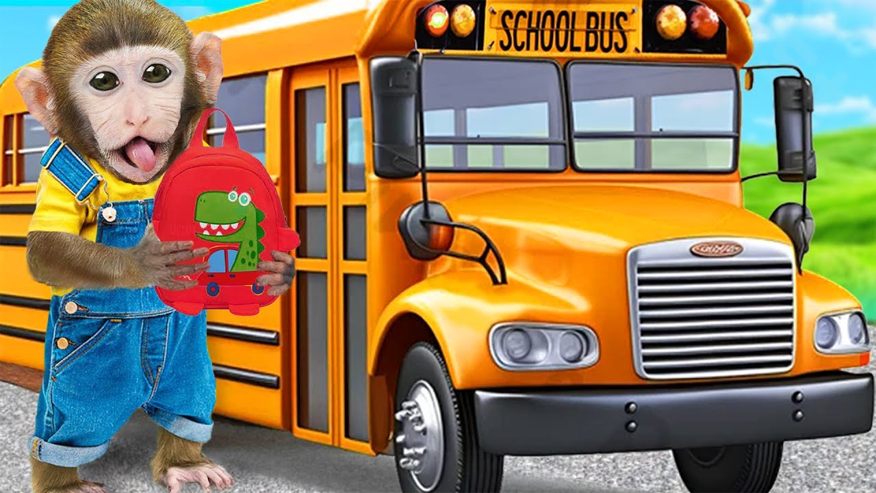 Monkey Dodo Busy to Get Bonbon Ready for School and Almost Misses the Bus