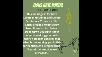 Thumbnail of Lions gate portal update on Twinflames🦁 (karmic connection are released) @awarenessinsights3328