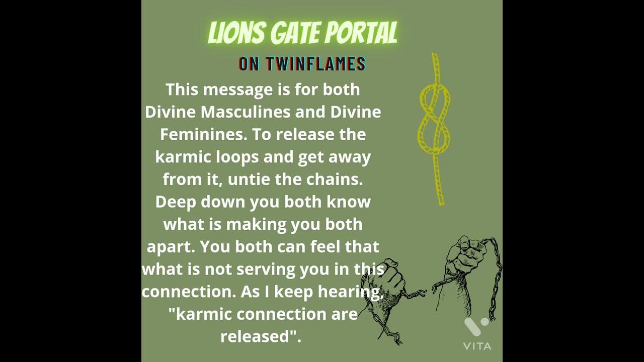 Lions gate portal update on Twinflames🦁 (karmic connection are released) @awarenessinsights3328