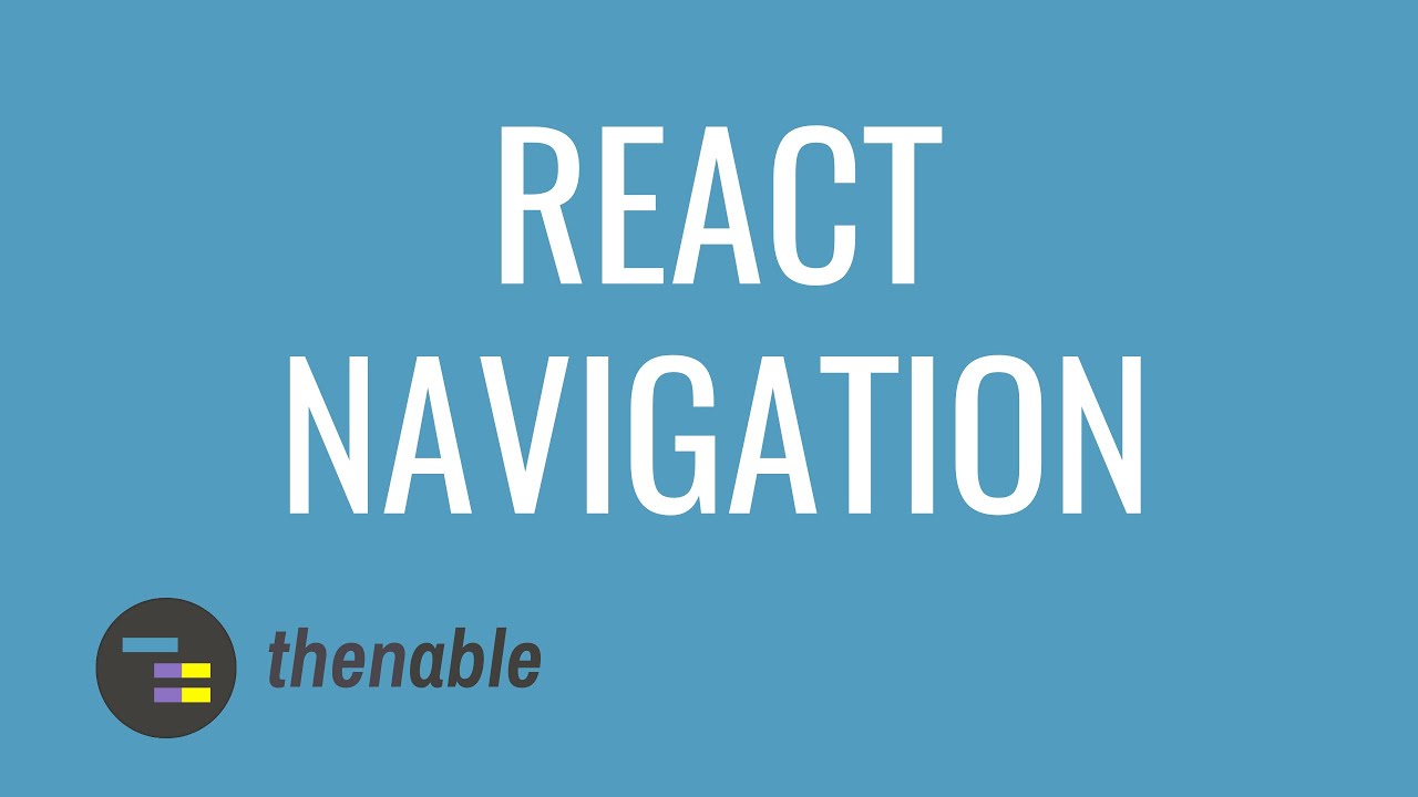 React Native navigation using React-Navigation - YouTube