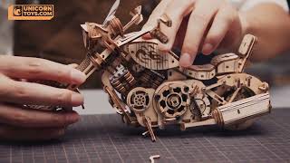 Cruiser Motorcycle | Robotime ROKR LK504 Mechanical Gears Puzzle Kit screenshot 4