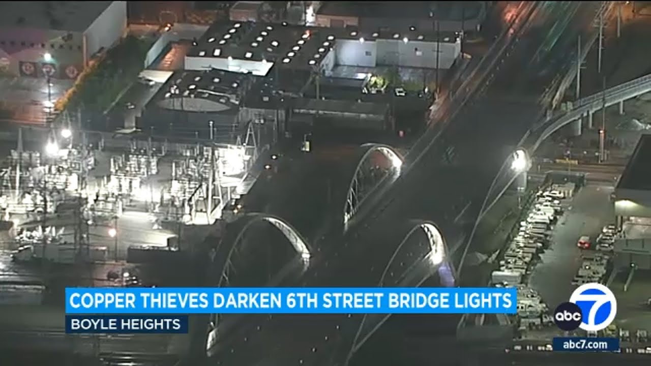 Portion of 6th Street Bridge goes dark after thieves steal copper wires ...