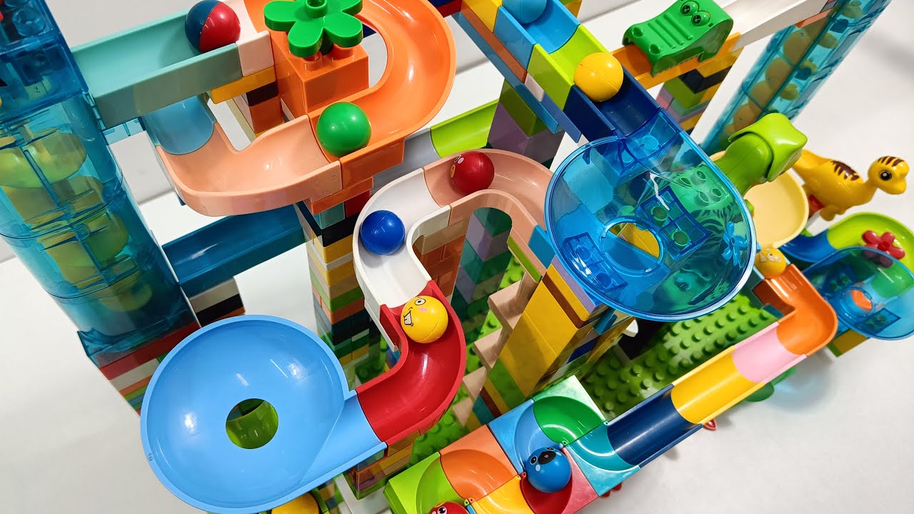 🦖 Epic LEGO Duplo Dinosaur Marble Run | Dino Jungle Adventure! 🌴