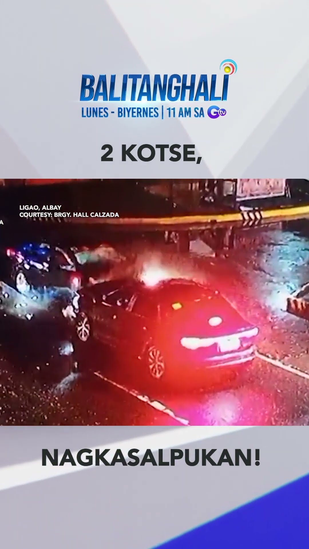 2 kotse, nagkasalpukan sa highway sa Ligao, Albay #shorts | Balitanghali