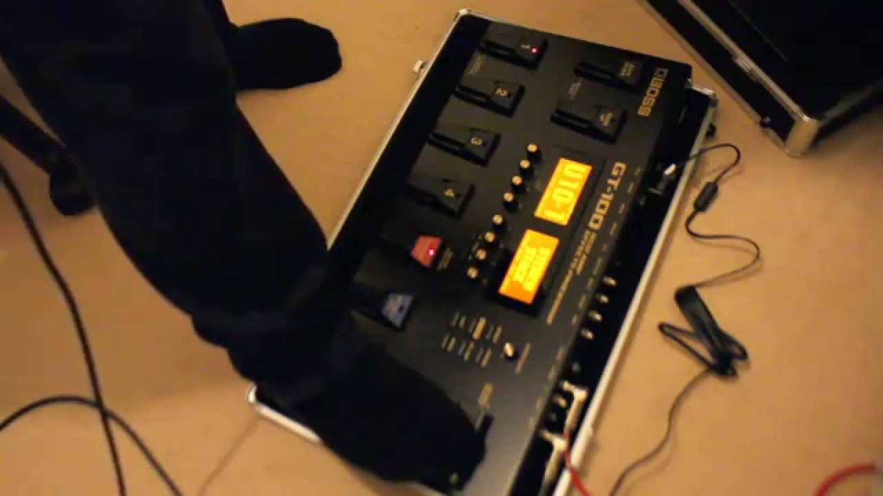 BOSS GT100 Guitar Amp Simulator, Multi FX Processor Pedal Board (JP