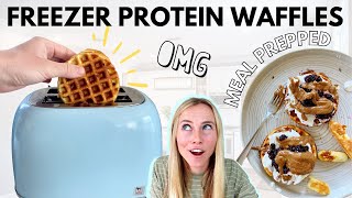 I Made 38 Protein Waffles For a Full Week of Breakfasts [batch + freeze!]