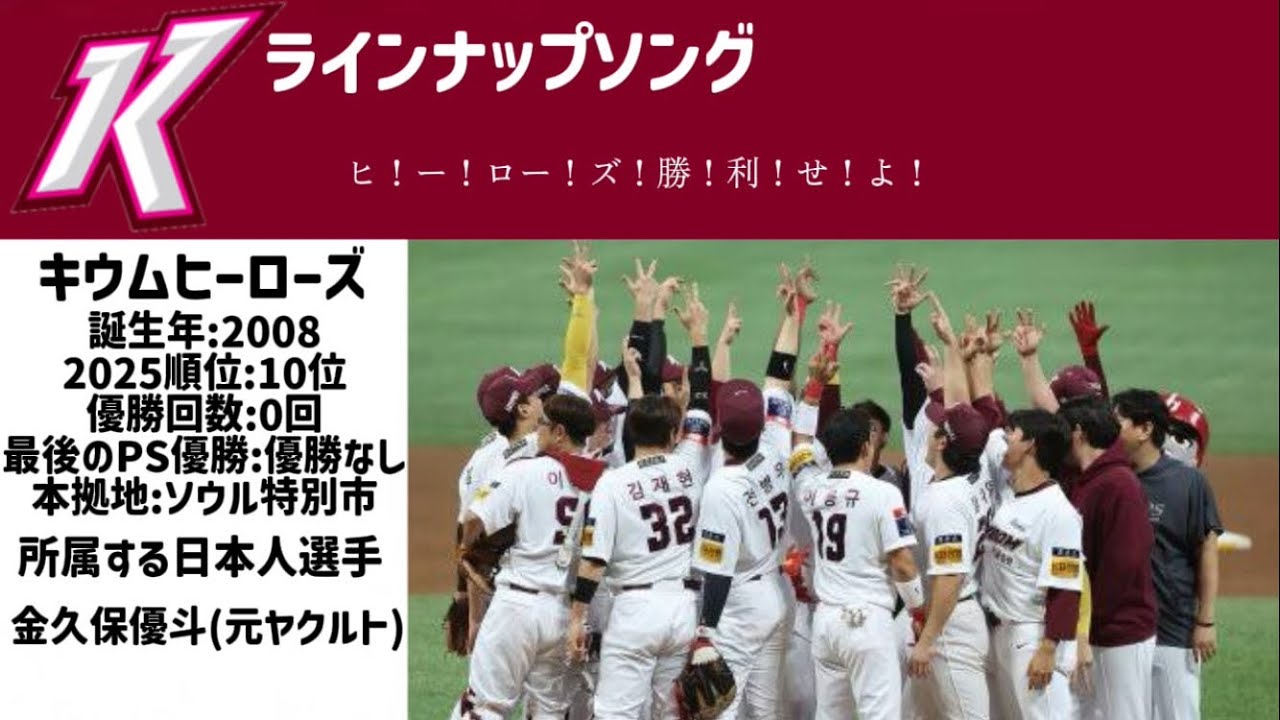 【和訳】KBO ラインナップソングメドレー