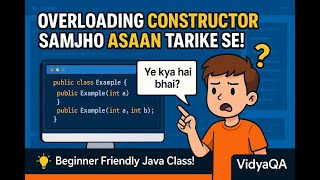 #java Overloading Constructors Practical Examples Ke Sath! 💻| #vidyaqa #viralvideo