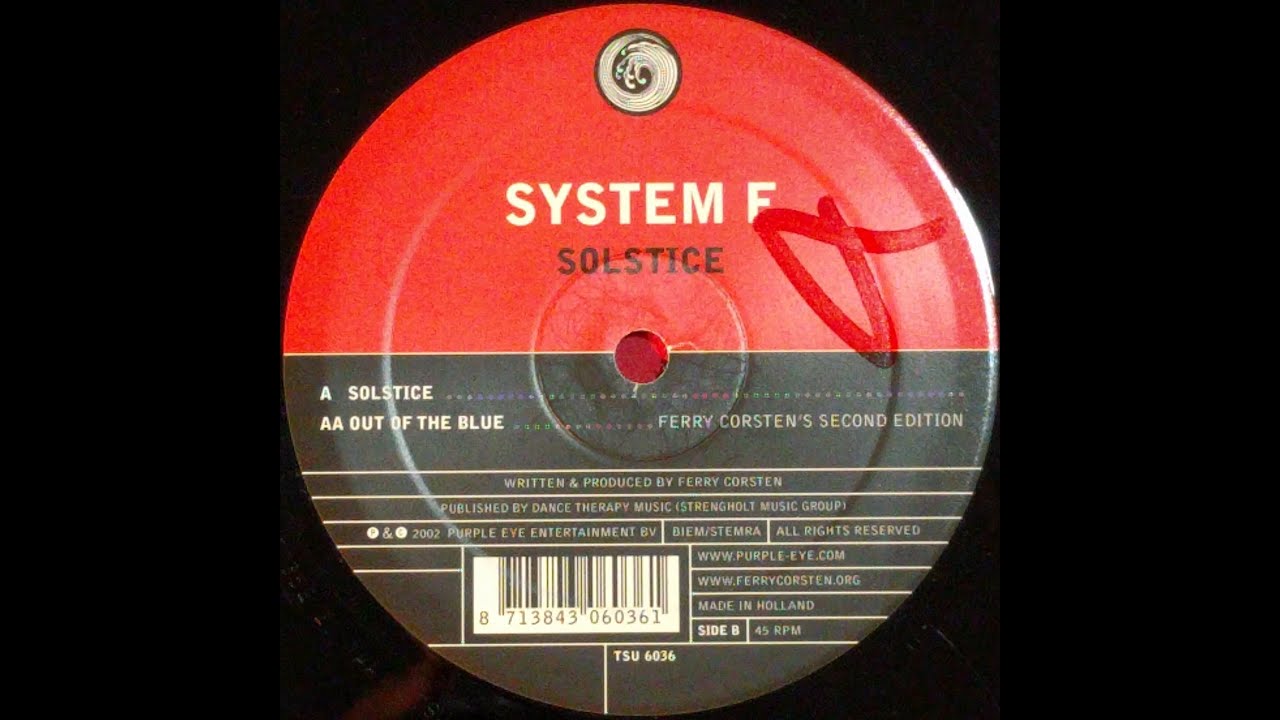 {Vinyl} System F - Out Of The Blue (Ferry Corsten's Second Edition)