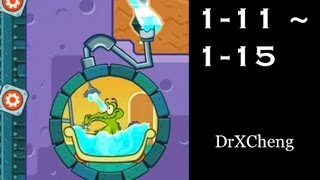 Where's My Water Walkthrough Game Play - Level 1-11 to 1-15 [HD]
