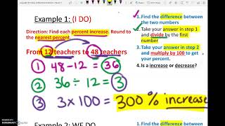 Lesson 5.1 Percent Increase and Decrease