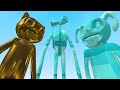 GOLDEN CARTOON CAT VS DIAMOND SIREN HEAD VS DIAMOND CARTOON DOG P1!! Garry's Mod [Cartoon Rabbit]