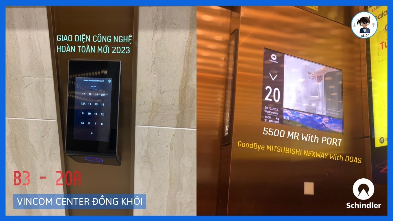 Bye Bye Mitsubishi Nexway With DOAS Replaced Schindler PORT @ Vincom Center Đồng Khởi, HCMC, VN