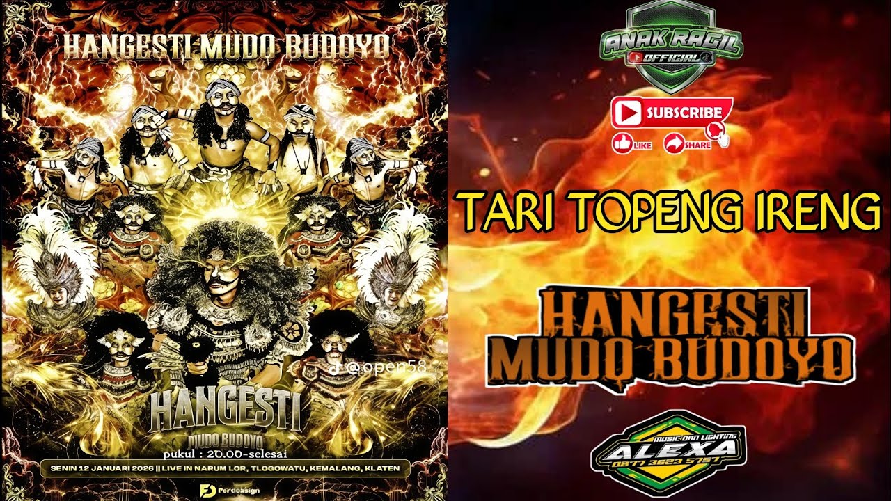 TARI TOPENG IRENG || HANGESTI MUDO BUDOYO PERFORM 12 JANUARI 2026
