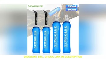NEWBOLER 250ml 500ml Water Bottle TPU Folding Soft Flask Sport Water Bottle Water Bag Collapsible Wa