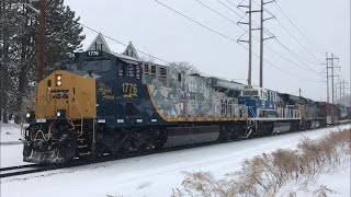 RARE: CSX Q409 with CSX "Pride in Service" Spirit Locomotives in Congers (2/19/2021)