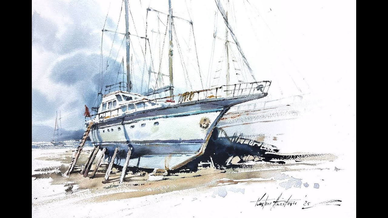 Рисую лодку  Рассказываю про новый курс 