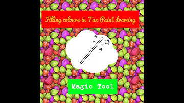 How to fill colours in Tux Paint picture 🎨Class 1 n 2 students..
