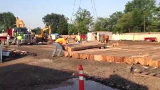 Spartan Mat, LLC setting Crane Mats in place with 2250 crawler crane
