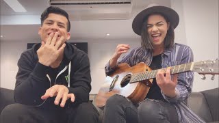 7 Rings - Acoustic Beatbox Cover (Mackenzie Johnson & Spencer X) chords