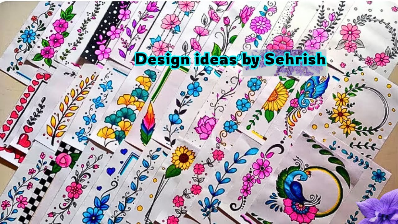 50 Easy and simple border designs for project work|Assignment front page border design