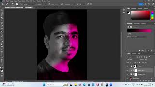 Create a Cinematic Dual Light Effect in Photoshop | Neon Lighting Photo Editing Tutorial screenshot 5