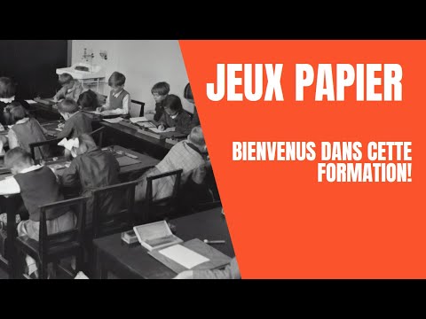 jeux papier - message de bienvenue
